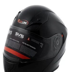 کلاه کاسکت فک متحرک RED LINEمدل 939-2 BRIGHT-BLACK