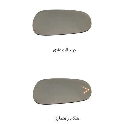 شیشه آینه بغل ال نود راهنمادار