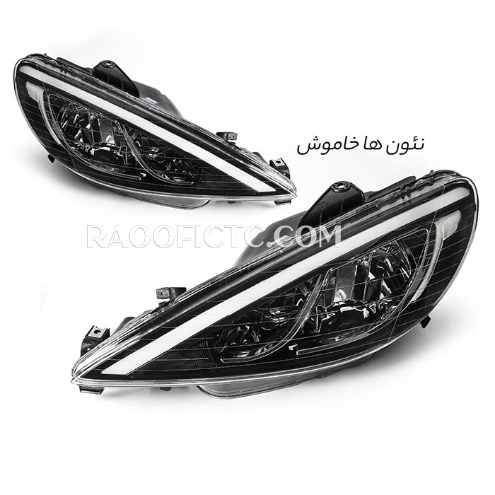 چراغ جلو پژو 206 کوپر بنفش - Image 4