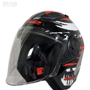 کلاه کاسکت بدون فک LS2 مدل 616 BLACK-RED-WHITE بلوتوث دار