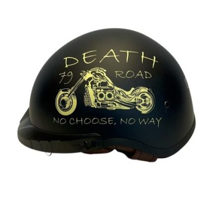کلاه کاسکت نیمه QIKE طرح DEATH ROAD