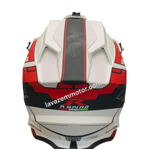 کلاه کاسکت کراسی RAPIDO مدل 635 MATT BLACK RED