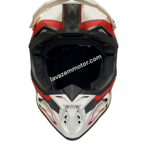 کلاه کاسکت کراسی RAPIDO مدل 635 MATT BLACK RED
