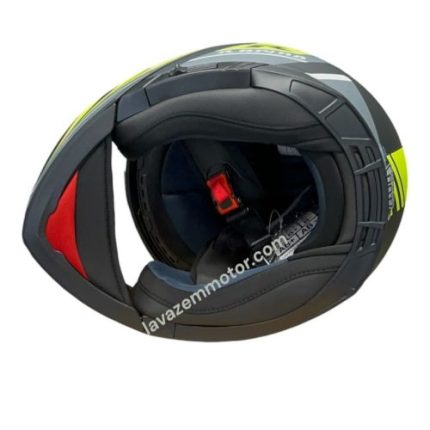 کلاه کاسکت فک متحرک RAPIDO مدل 950 MATT BLACK NINJA GREEN