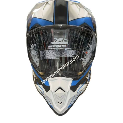 کلاه کاسکت ادونچر RAPIDO مدل 632 MATT BLACK BLUE