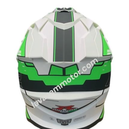 کلاه کاسکت ادونچرRAPIDO مدل 632 WHITE BLACK GREEN
