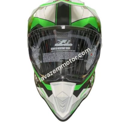 کلاه کاسکت ادونچرRAPIDO مدل 632 WHITE BLACK GREEN