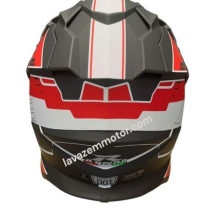 کلاه کاسکت ادونچری RAPIDO مدل 632 BLACK WHITE RED