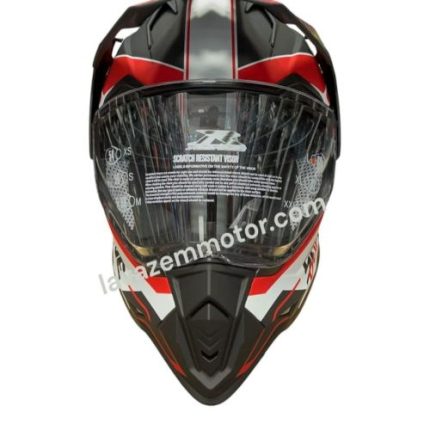 کلاه کاسکت ادونچری RAPIDO مدل 632 BLACK WHITE RED