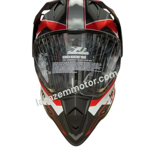 کلاه کاسکت ادونچری RAPIDO مدل 632 BLACK WHITE RED