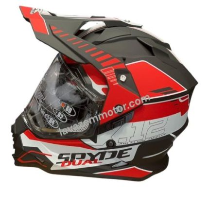 کلاه کاسکت ادونچری RAPIDO مدل 632 BLACK WHITE RED