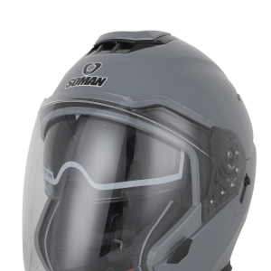 کلاه کاسکت بدون فک SOMAN مدل SM527 CEMENT GRAY