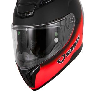 کلاه کاسکت فک ثابت SOMAN مدل 973 TWO-TONE-BLACK-RED
