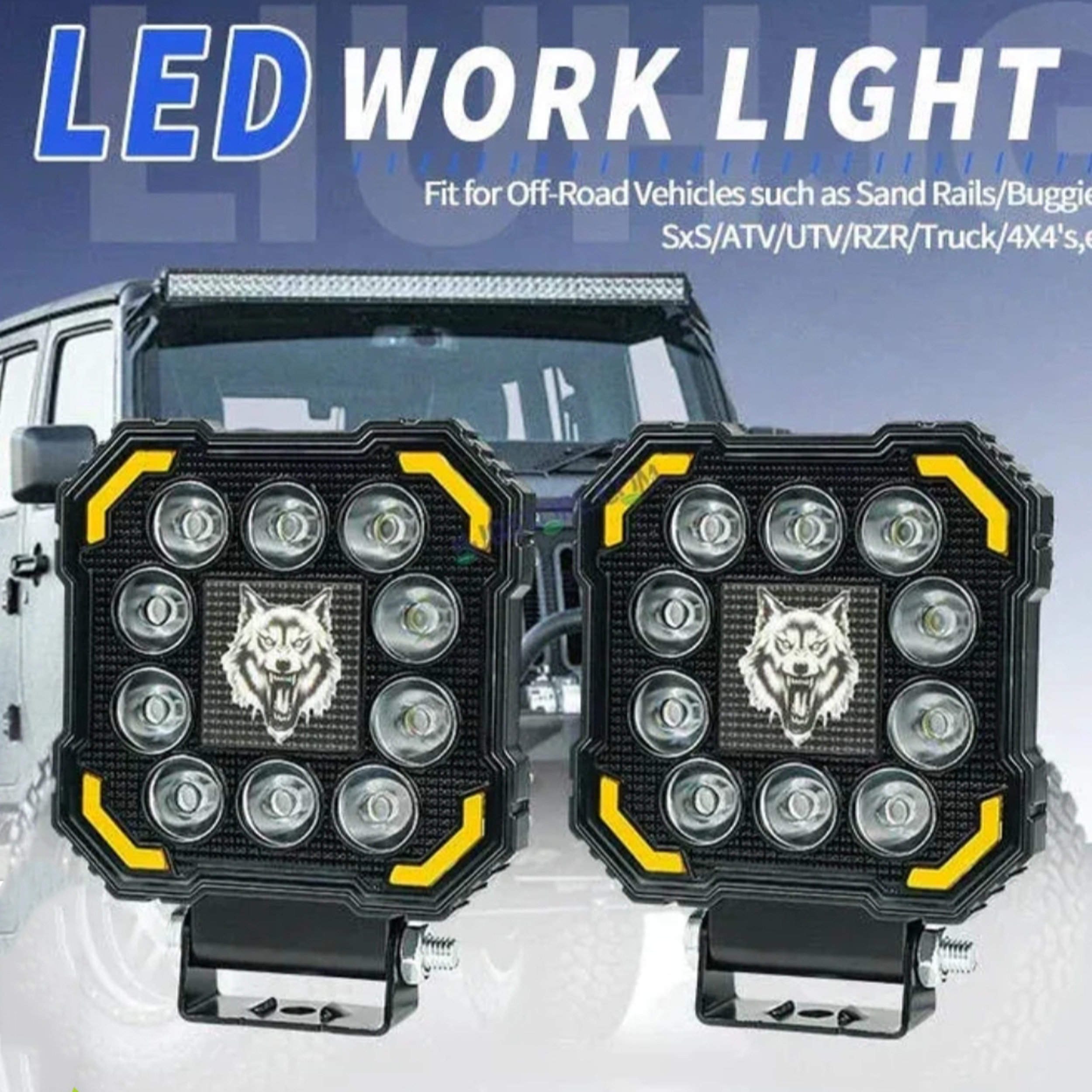 پرژکتور مربعی 10LED طرح گرگ مدل RGB - Image 2