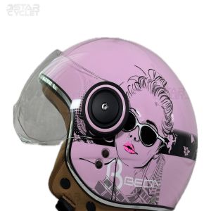 کلاه کاسکت بدون فک BEON مدل B110 Avenue-PINK