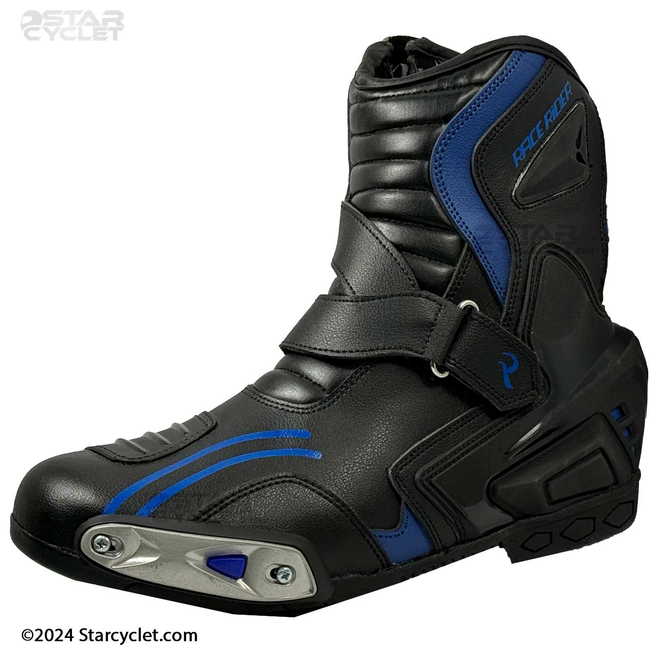 نیم بوت موتورسواری RACE RIDER مدل BLUE