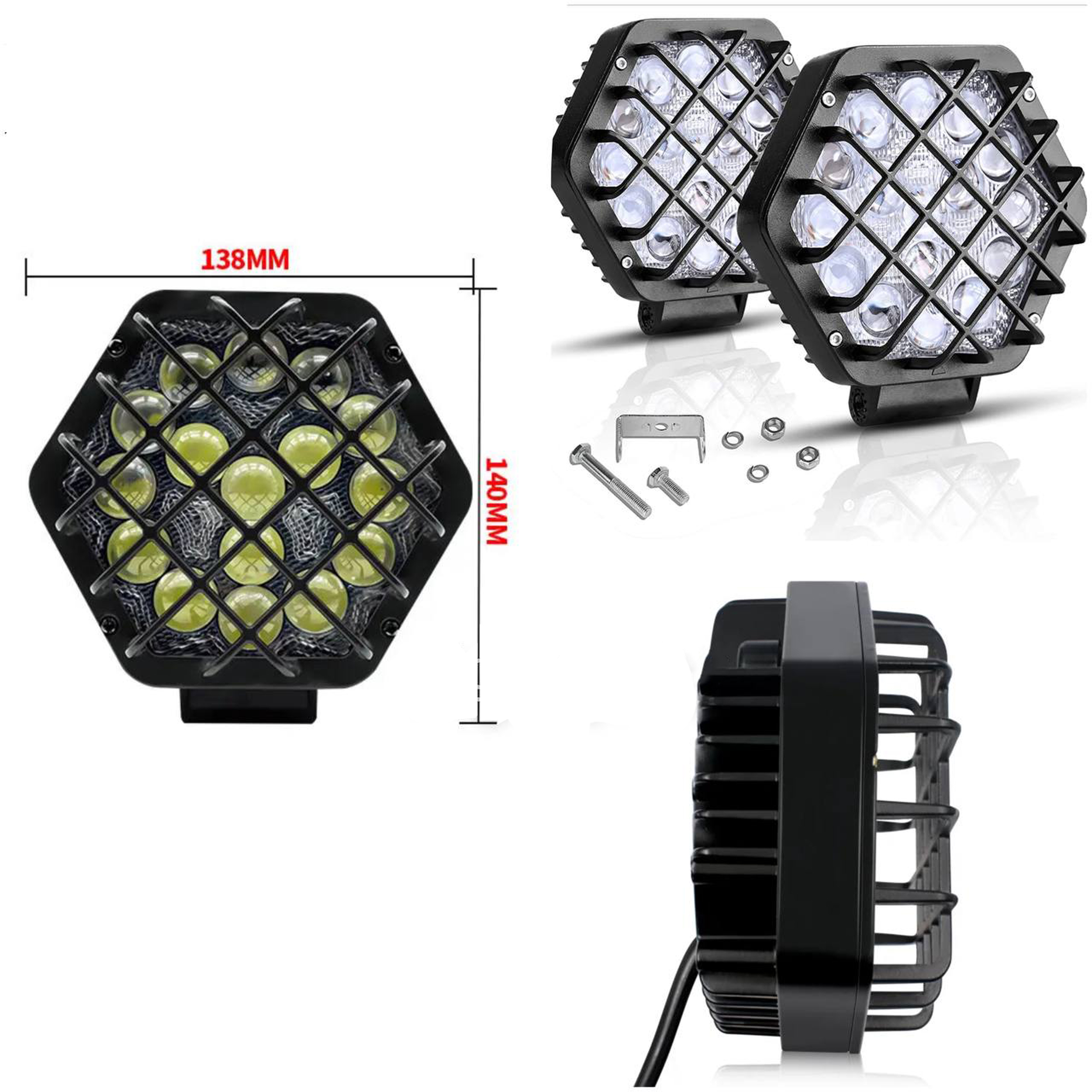 پروژکتور آفرود 16LED محافظ دار
