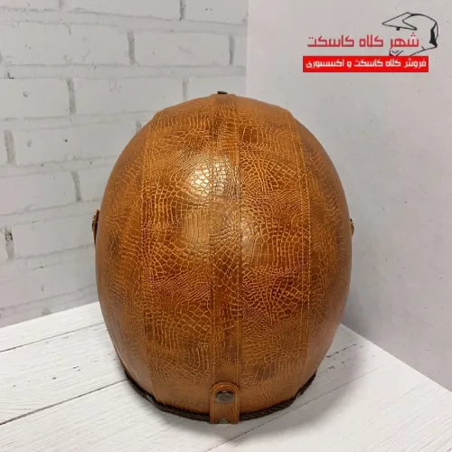 کلاه کاسکت وسپایی چرم گاوی