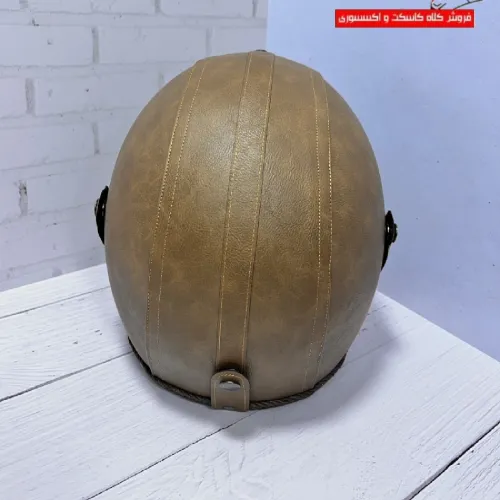 کلاه کاسکت وسپایی چرم ساده