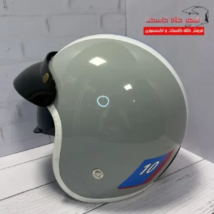 کلاه کاسکت ردلاین وسپایی کد 963 طرح خاکستری پرچمی