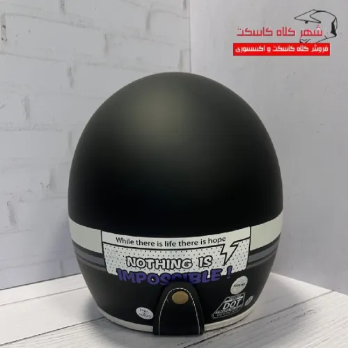 کلاه کاسکت ردلاین وسپایی کد 963 طرح مشکی مات و سفید