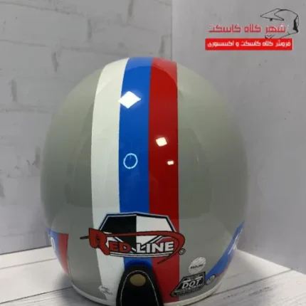 کلاه کاسکت ردلاین وسپایی کد 963 طرح خاکستری پرچمی