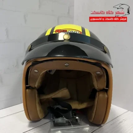 کلاه کاسکت ردلاین وسپایی کد 963 طرح مشکی زرد