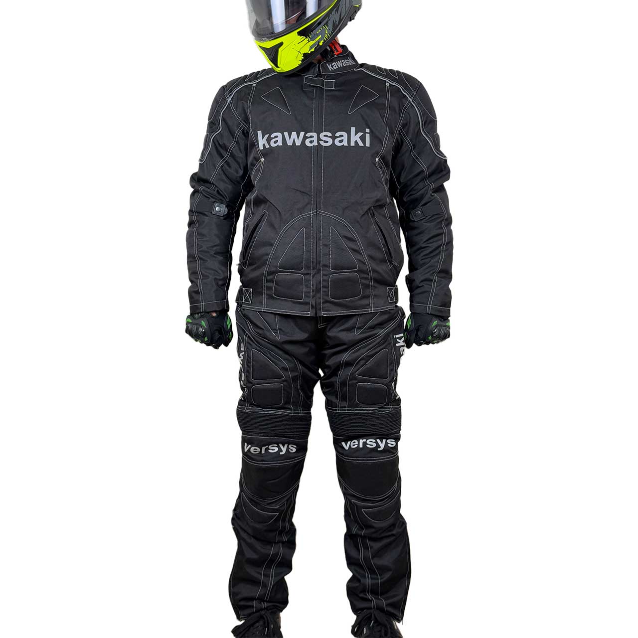 خرید ست کاپشن شلوار موتورسواری مدل KAWASAKI RC