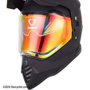کلاه کاسکت SOMAN مدل M10 MAT-BLACK