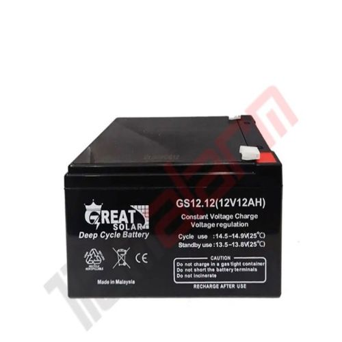 باتری 12 ولت 12 آمپر گریت سولار Great Solar