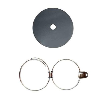 درب باک بنزین خودرو قطعه سازان کبیر مدل BAK-206GRY-887 مناسب برای پژو 206 به همراه نگهدارنده