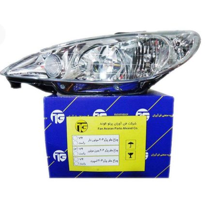 چراغ جلو چپ خودرو فن آوران پرتو الوند مدل PSD1050 مناسب برای پژو 206