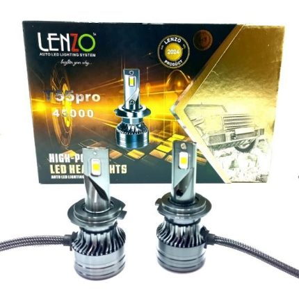 هدلایت t55pro محصول برند لنزو دارای کنباس و 45000لومن h7.h1