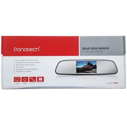 آینه مانیتور دار پاناتک مدل P-R901 به همراه دوربین دنده عقب