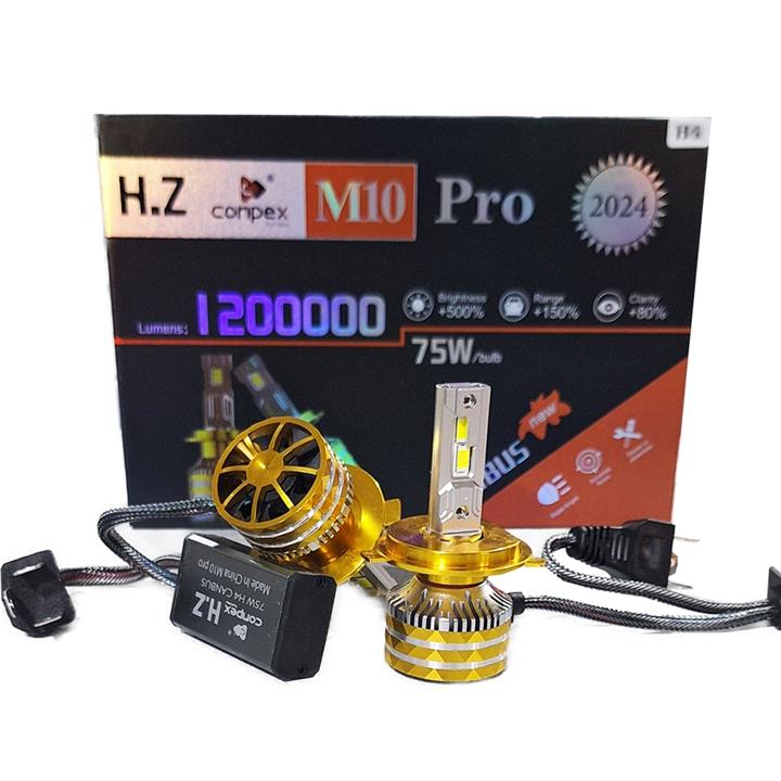 هدلایت لامپ خودرو کانپکس مدل M10 PRO پایه H4 بسته دو عددی هدلایت لامپ خودرو کانپکس مدل M10 PRO پایه H4 بسته دو عددی