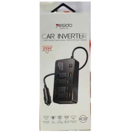اینورتر مبدل برق و شارژر خودرو car inverter yesido vc07