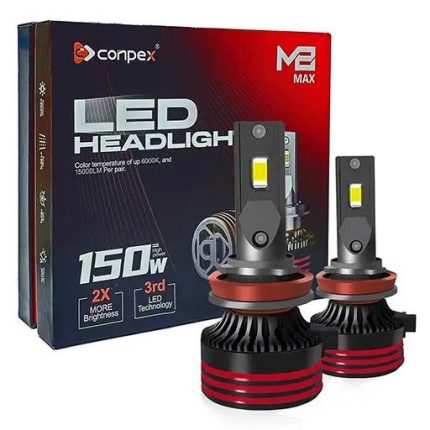 هدلایت M8 PRO MAX کانپکس پایه H7 نور فابریک نچرال اصلی بسته 2 عددی