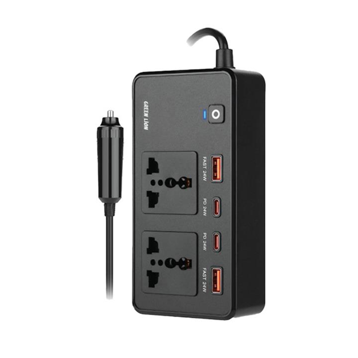 اینورتر و مبدل برق فندکی ماشین 200 وات گرین لاین Green Lion GC-200 Car Inverter اینورتر و مبدل برق فندکی ماشین 200 وات گرین لاین Green Lion GC-200 Car Inverter