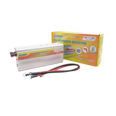 اینورتر (مبدل 12VDC به 220VAC) سوئیچینگ 12V 2000W مارک SUOER اینورتر (مبدل 12VDC به 220VAC) سوئیچینگ 12V 2000W مارک SUOER