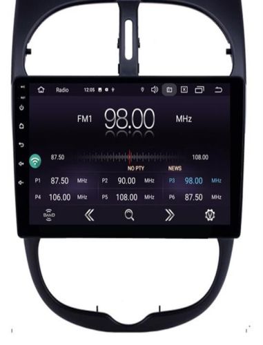 مانیتور11 اینچ اندروید پژو 206 تیپ ۵ و تیپ ۶ مدل T1 برند اسکرین تک