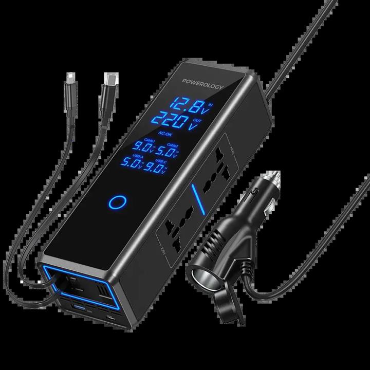 اینورتر فندکی خودرو پاورولوژی مدل PWCPI300W اینورتر فندکی خودرو پاورولوژی مدل PWCPI300W
