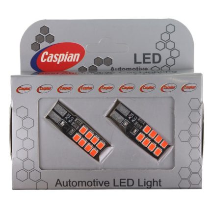 لامپ خودرو کاسپین مدل SUPER LED 16CHIP بسته دو عددی
