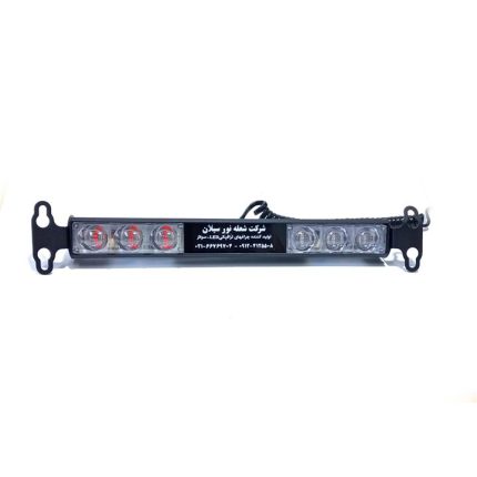 چراغ پلیسی رو داشبوردی فندکی 8 ال ای دی نور آبی و قرمز پرتاب نور عالی قابل نصب روی شیشه جلو و عقب