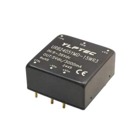 مبدل کاهنده روبردی ایزوله 24VDC به 5VDC توان 15W مدل URB2405YMD-15WR3 مارک YLPTEC مبدل کاهنده روبردی ایزوله 24VDC به 5VDC توان 15W مدل URB2405YMD-15WR3 مارک YLPTEC