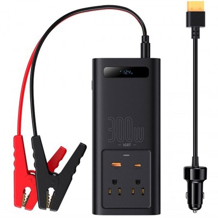 اینورتر برق خودرو 110 ولت باسئوس Baseus IGBT Power Inverter 300W اینورتر برق خودرو 110 ولت باسئوس Baseus IGBT Power Inverter 300W