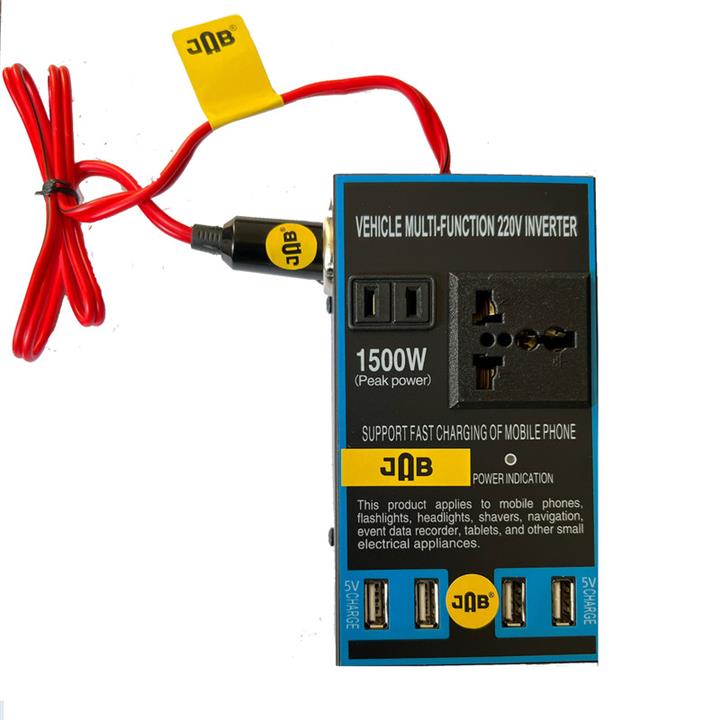 مبدل برق خودرو جاب مدل JB-Peak Power 1500 مبدل برق خودرو جاب مدل JB-Peak Power 1500