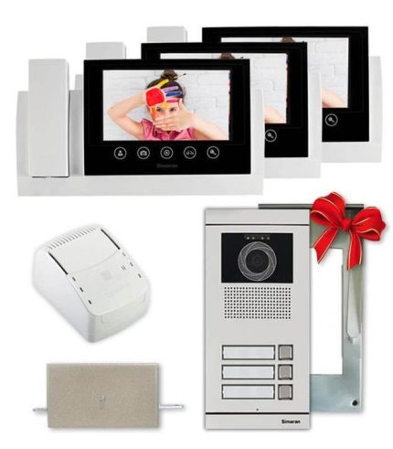 پکیج سه واحدی دربازکن تصویری سیماران 7 اینچ بدون حافظه HS-72TK