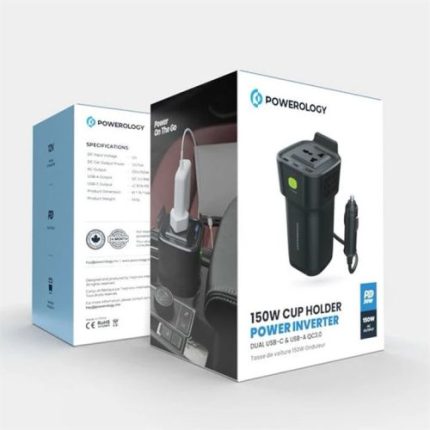 مبدل برق خودرو پاورولوژی مدل POWER INVERTER 150W P150INVBK