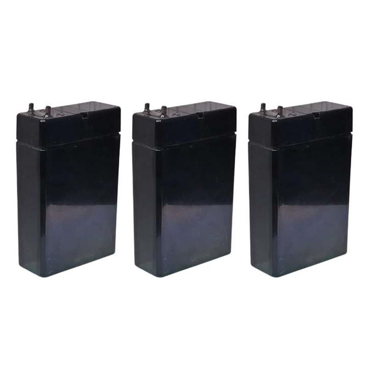 باتری سیلد اسید 4 ولت 1600 میلی آمپر ساعت مدل 4V-1600 بسته 3 عددی