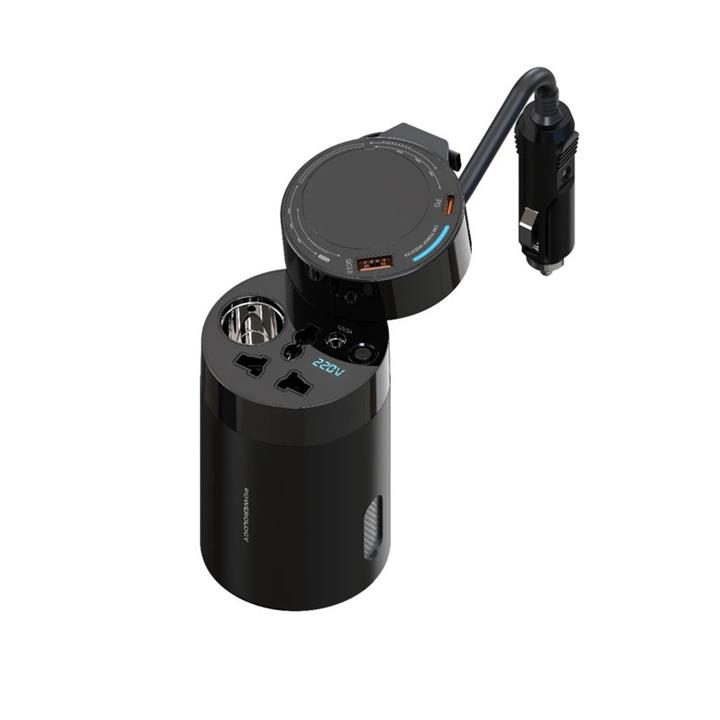 مبدل برق خودرو پاورولوجی مدل CAR POWER INVERTER 200W UNIVERSAL PWCPI200WBK مبدل برق خودرو پاورولوجی مدل CAR POWER INVERTER 200W UNIVERSAL PWCPI200WBK